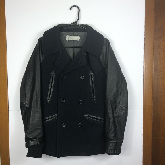 Wings + Horns Other - Wings+Horns Wool/Leather Pea Coat Sz S